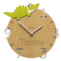 Dětské hodiny CalleaDesign krokodýl 36cm (možnost vlastního jména)