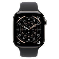 Apple Watch Series 11 Cellular (46mm) Břidlicově šedý titan s černým sportovním řemínkem M/L