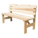Dřevěná zahradní lavice v přírodní barvě Viking – Rojaplast