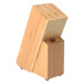 Dřevěný stojan na nože BRILLANTE gumovník - 22 x 17 x 9 cm