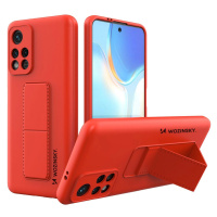 Wozinsky Kickstand Case silikonové pouzdro se stojánkem pro Xiaomi Redmi 10 červené