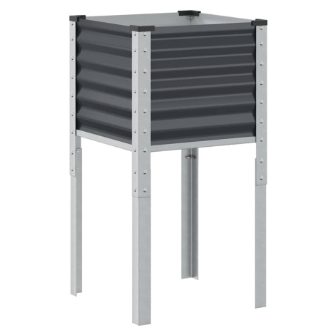 vidaXL Zahradní květináč antracitový 45 x 45 x 88 cm ocelový