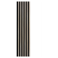 WallART Dekorativní nástěnné lamely s filcem, Dub Sonoma / černý 270x40x0,8 cm - 7 lamel