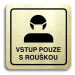 Accept Piktogram "vstup pouze s rouškou III" (80 × 80 mm) (zlatá tabulka - černý tisk)