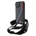 Kryt BMW BMHCP15S23PSVTK iPhone 15 black hardcase M Edition Carbon Tricolor Lines & Strap (BMHCP