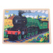 Bigjigs Toys Dřevěné puzzle historický vlak Flying Scotsman 35 dílků