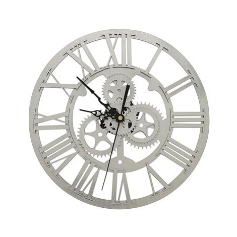 Nástěnné hodiny stříbrné 30 cm akrylové 325169 SHUMEE