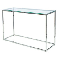Konzolový stolek HALTUN chrom/sklo