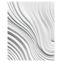 Obrazy na stěnu - Bílé vlnky Rozměr: 40x50 cm, Rámování: bez rámu a bez vypnutí plátna