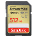 SanDisk SDXC karta 512GB Extreme PLUS (R 190 MB/s W130 MB/s Class 10, UHS-I U3 V30)