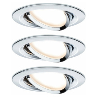PAULMANN Vestavné svítidlo LED Nova kruhové 3x6,5W chrom výklopné 3-krokové-stmívatelné 934.88 P