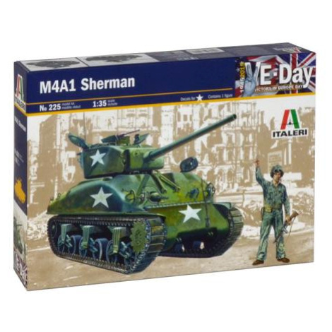 Model Kit tank 0225 - M4 A1 SHERMAN (1:35) Italeri