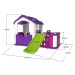 mamido  Dětský zahradní domeček se skluzavkou fialový