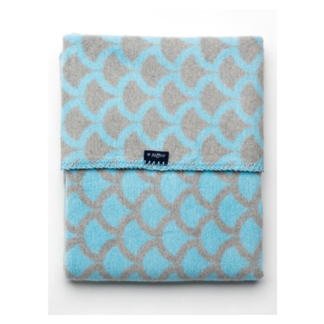 WOMAR - Dětská bavlněná deka se vzorem 75x100 modro-šedá