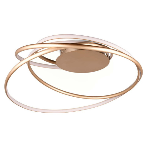 LED stropní svítidlo s kovovým stínidlem ve zlaté barvě Nala – Trio Select
