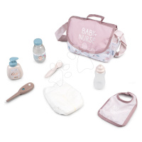 Přebalovací taška s plenkou Changing Bag Natur D'Amour Baby Nurse Smoby s 8 doplňky pro 42 cm pa