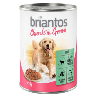 Briantos Chunks in Gravy 24 x 415 g - 20 + 4 zdarma - jehněčí s mrkví