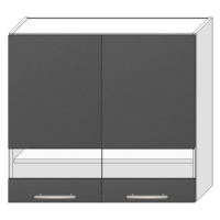 Kuchyňská Skříňka Oscar Ws80 Antracit Lesk/Bílý