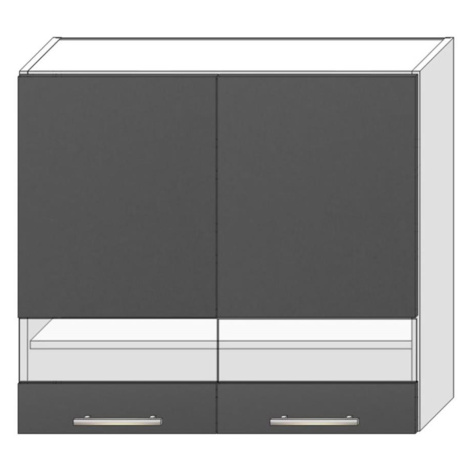 Kuchyňská Skříňka Oscar Ws80 Antracit Lesk/Bílý BAUMAX