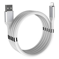 SN01-1M-Micro-White | Navíjecí USB kabel pro rychlé nabíjení | Rychlé nabíjení 3.0 Bílý