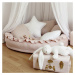 Cotton &amp; Sweets Hnízdo pro děti s volánem pudrově růžová
