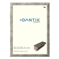 DANTIK rámeček 42 × 59,4, TRITON stříbrný plexi čiré