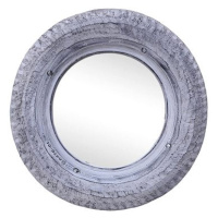 Zrcadlo bílé 50 cm masivní recyklovaná pneumatika kaučuk