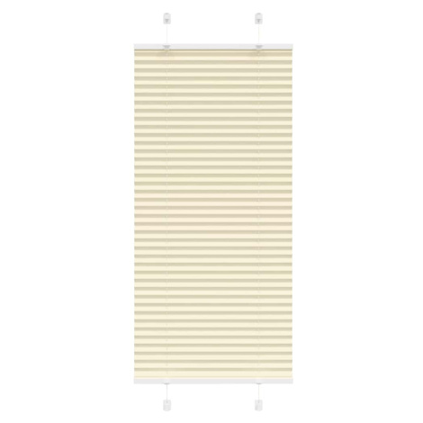 vidaXL Plisovaná roleta krémová 60x100 cm Šířka látky 59,4cm Polyester