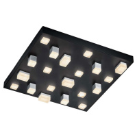 Černé LED stropní svítidlo s kovovým stínidlem 45x45 cm Civeto – CINQUE