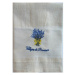Top textil Bavlněná utěrka Provence Levandule s mašlí 50x70, krémová