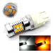 Rabel P27/7W 3157 dual color 28 smd 2835 oranžova bila s čočkou USA