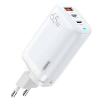 Síťová nabíječka Remax, RP-U55, 2x USB-C, USB, 65W (bílá)