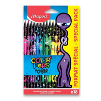 Pastelky Color Peps Monster 18 barev Maped