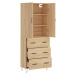 vidaXL Skříň highboard dub sonoma 69,5 x 34 x 180 cm kompozitní dřevo