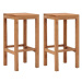 Barové stoličky 2 ks masivní teakové dřevo