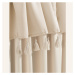 Krémová záclona Astoria se střapci na drátěné průchodky 140 x 260 cm
