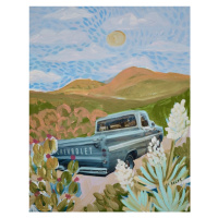 Ilustrace Chevrolet on the road, Eleanor Baker, 30 × 40 cm