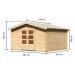 Dřevěný domek KARIBU BAYREUTH 6 (14527) SET LG2098