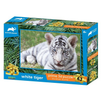 PRIME 3D PUZZLE - Bílý tygr 63 dílků