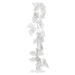 Girlanda s květinami a glitery stříbrná 1,8 m