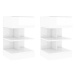 SHUMEE Noční stolky 2 ks bílé s vysokým leskem 40 × 35 × 65 cm , 808661