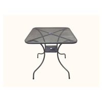 Zahradní stůl PAVON — kov, černá, 80×80×72