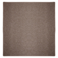 Vopi koberce Kusový koberec Astra hnědá čtverec - 133x133 cm