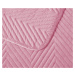 Světle růžový sametový přehoz na postel se vzorem ARROW VELVET Rozměr: 200 x 220 cm