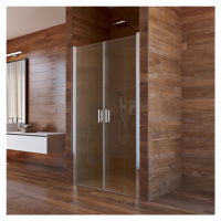Mereo, Sprchové dveře, Lima, dvoukřídlé, lítací, 80x190 cm, chrom ALU, sklo Point CK80512K CK805