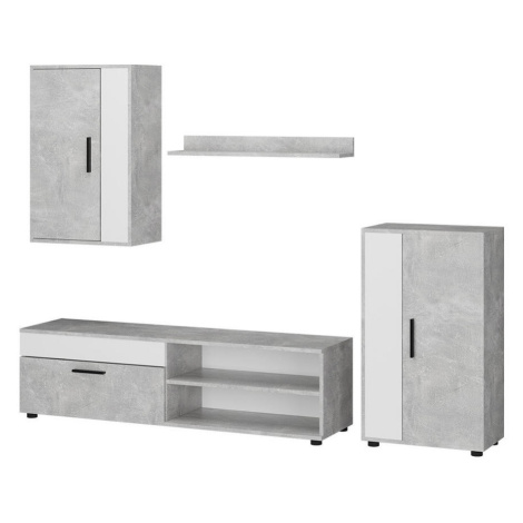 Vicco NÁSTĚNNÁ SKŘÍŇKA Berno Beton Sada 4 kusů