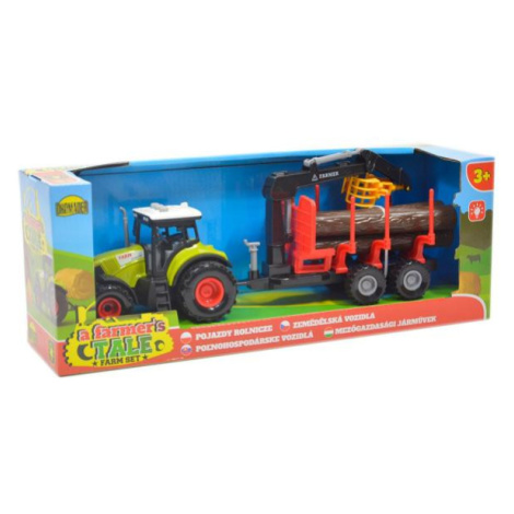 Dětský traktor s kmeny stromů na baterie Toys Group