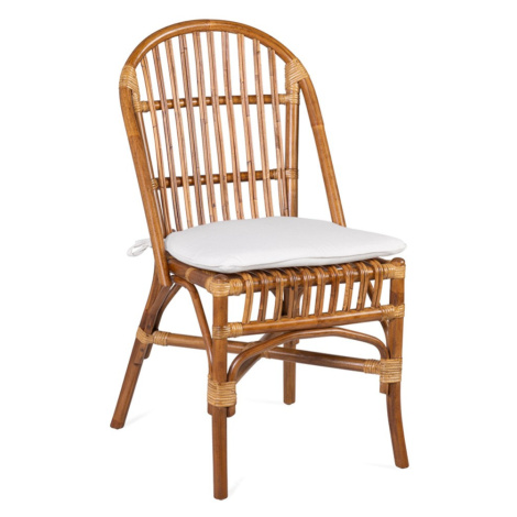 Estila Designová ratanová jídelní židle Sidney v hnědé barvě 94 cm