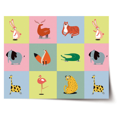Plakát Zvířátka ze Zoo - 120x80 cm