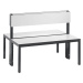 C+P Šatnová lavice BASIC PLUS, oboustranná, plocha sedáku z HPL, poloviční výška, délka 1000 mm,